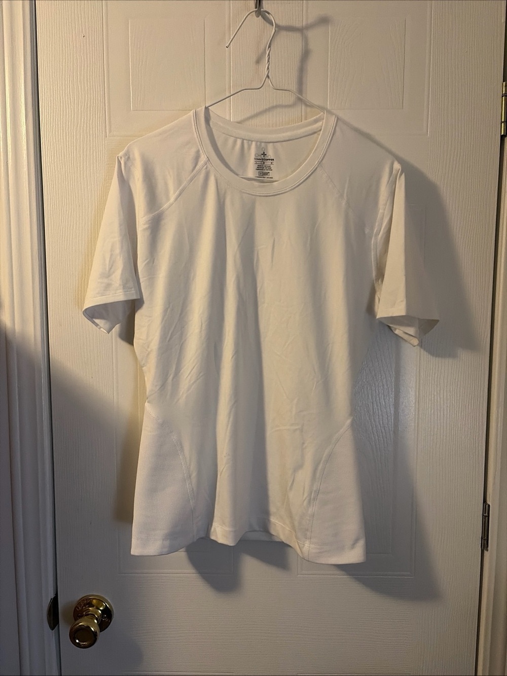 Tommie Copper Shirt Mens Large Lower Back Support White Tee Casual